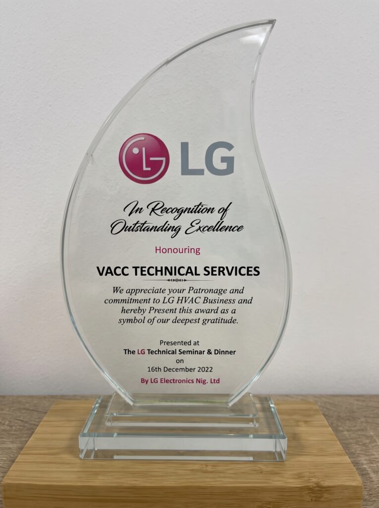 VACC award plaque