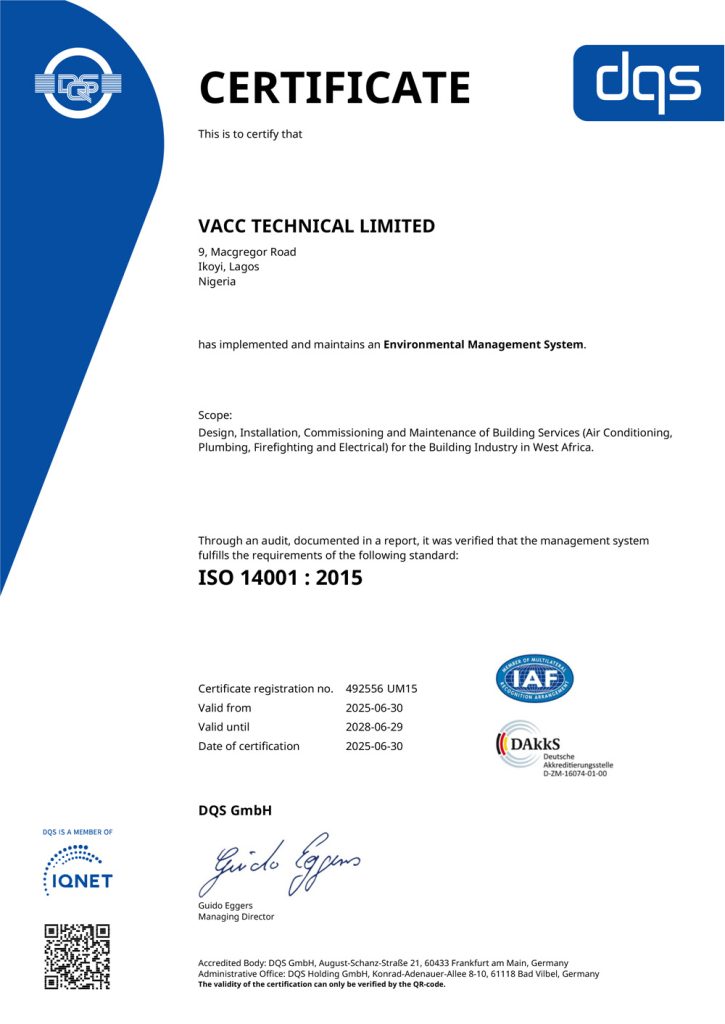 VACC certificate